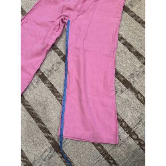 Nooworks Wide Leg Crop Linen Pants Hot Pink Women’s Medium - Picture 7 of 12